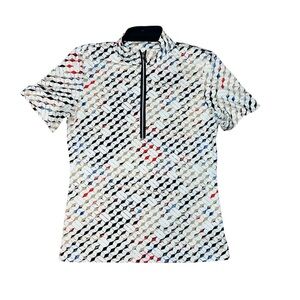 Tail Women’s Athletic Zip Up‎ Short Sleeve Polo Golf Tennis XS Print